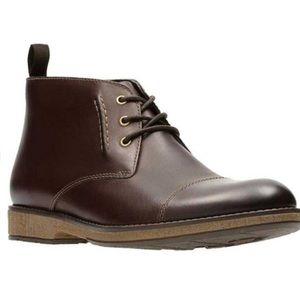 NEW CLARKS Men’s Hinman Mid Chukka Boot Leather